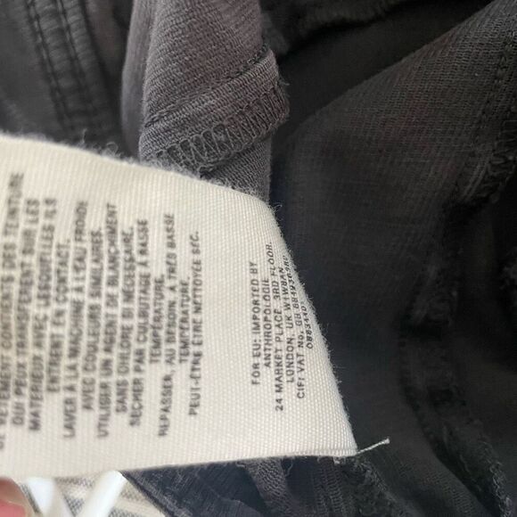 Anthropologie Washed Black Charcoal Button Ankle Utility Pants 31 - Picture 7 of 8